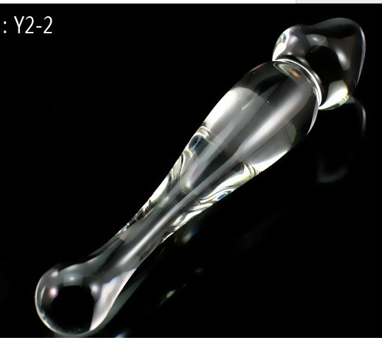 YD44--Glass back court anal sella bead masturbation stick