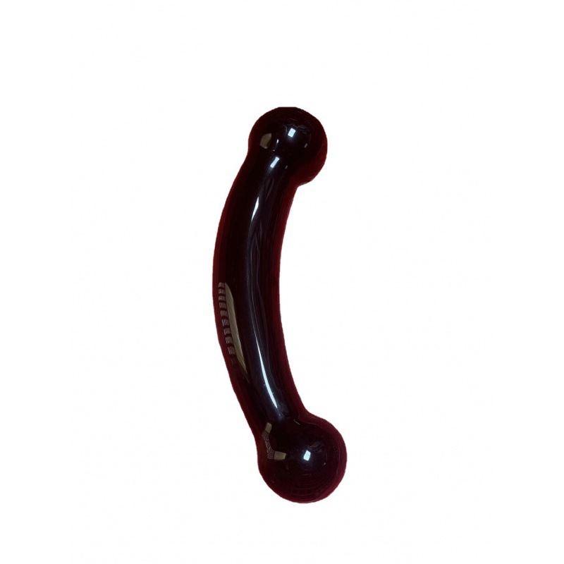 S134--Natural crystal obsidian crystal massage stick two round crystal