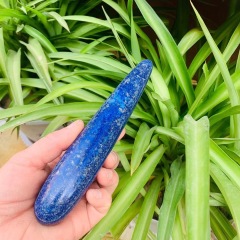 S126--Natural lapis lazuli crystal massage stick