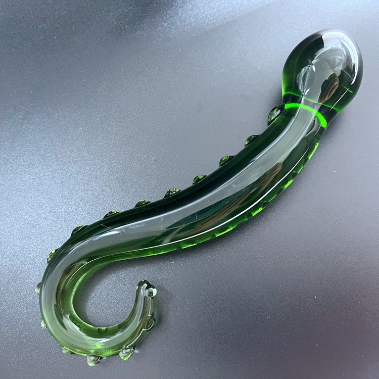 SS102--Seahorse Love G-spot back court anal plug crystal massage stick