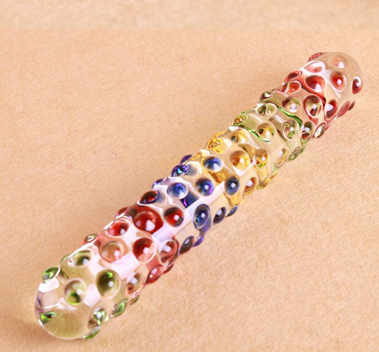 S0132--Crystal penis Glass magic wand large glass masturbation device for women