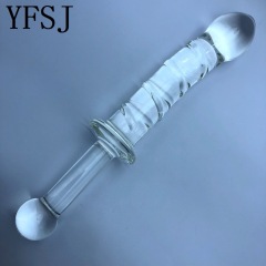 SS108--Crystal glass penis female G-spot masturbation device