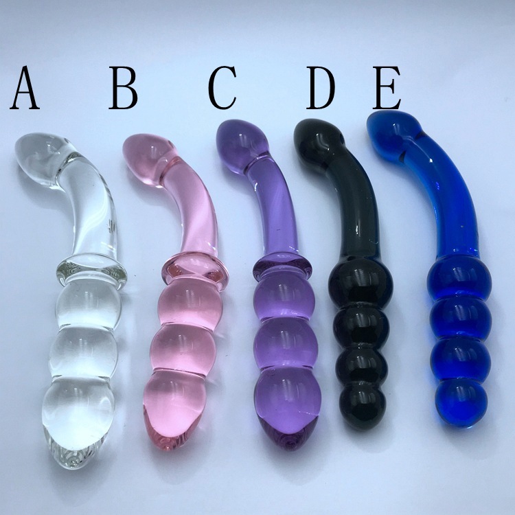 YF0391--Glass crystal penis Ice fire stick female masturbation device