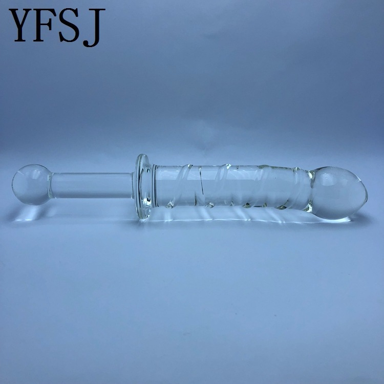 SS108--Crystal glass penis female G-spot masturbation device