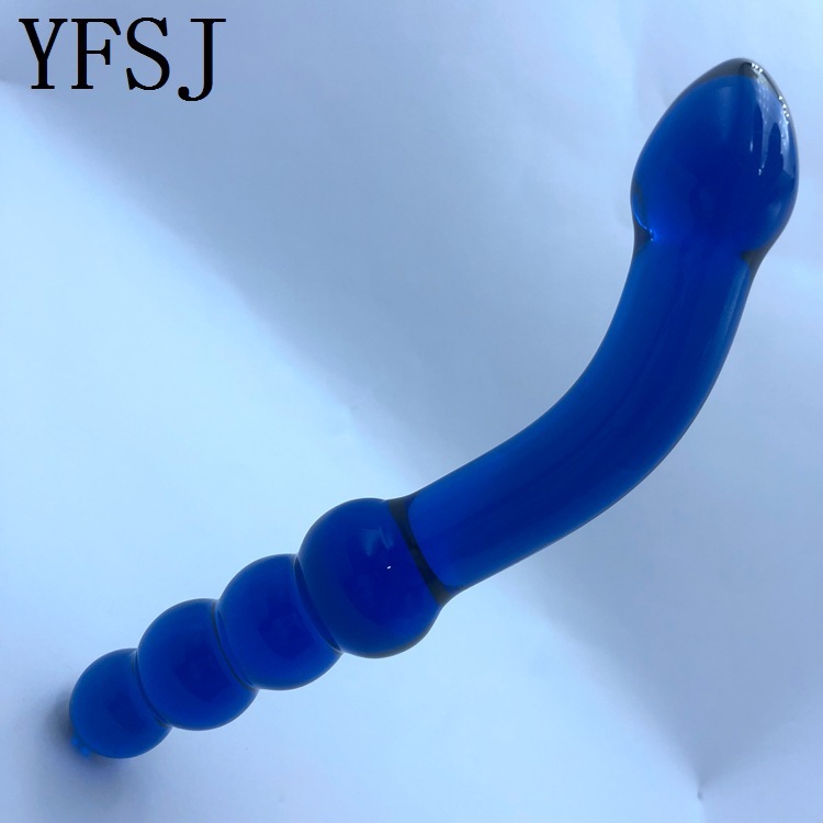 YF0391--Glass crystal penis Ice fire stick female masturbation device