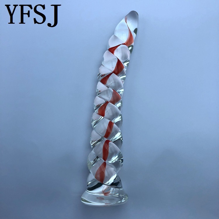 SS109--Crystal artificial dildo anal plug Glass back court anal plug female sex toys