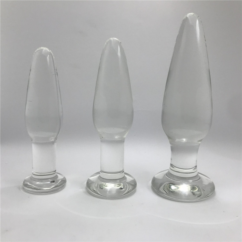 A62--Large and small backyard glass anal plug ice fire stick anal expansion adult products