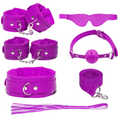H2023--SM bondage nipple clamps sex toys set mouth ball handcuffs sex toys 6-piece set