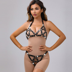 MF159--Hot sale of women's leather sexy bondage clothes women binding supplies