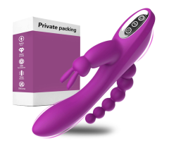X09-Double-headed G-spot vibrator, three-point multi-frequency vibration, female masturbation device, adult sex product vibration
