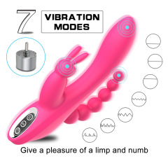 X09-Double-headed G-spot vibrator, three-point multi-frequency vibration, female masturbation device, adult sex product vibration