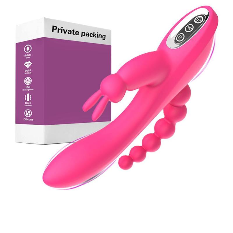 X09-Double-headed G-spot vibrator, three-point multi-frequency vibration, female masturbation device, adult sex product vibration