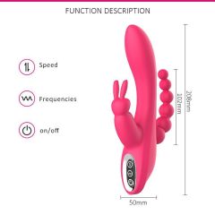 X09-Double-headed G-spot vibrator, three-point multi-frequency vibration, female masturbation device, adult sex product vibration