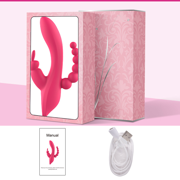 X09-Double-headed G-spot vibrator, three-point multi-frequency vibration, female masturbation device, adult sex product vibration