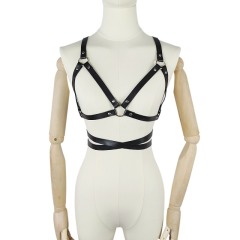 MF183--Sexy women's leather bondage clothes nightclub party sex props