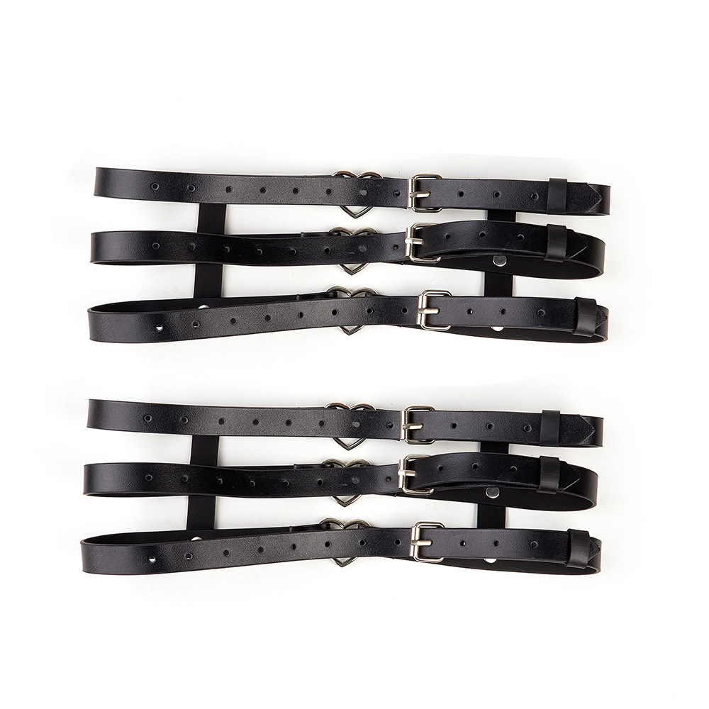 MF117--Hot-selling fashion street photos with leather wear leggings heart jewelry black women's sexy accessories