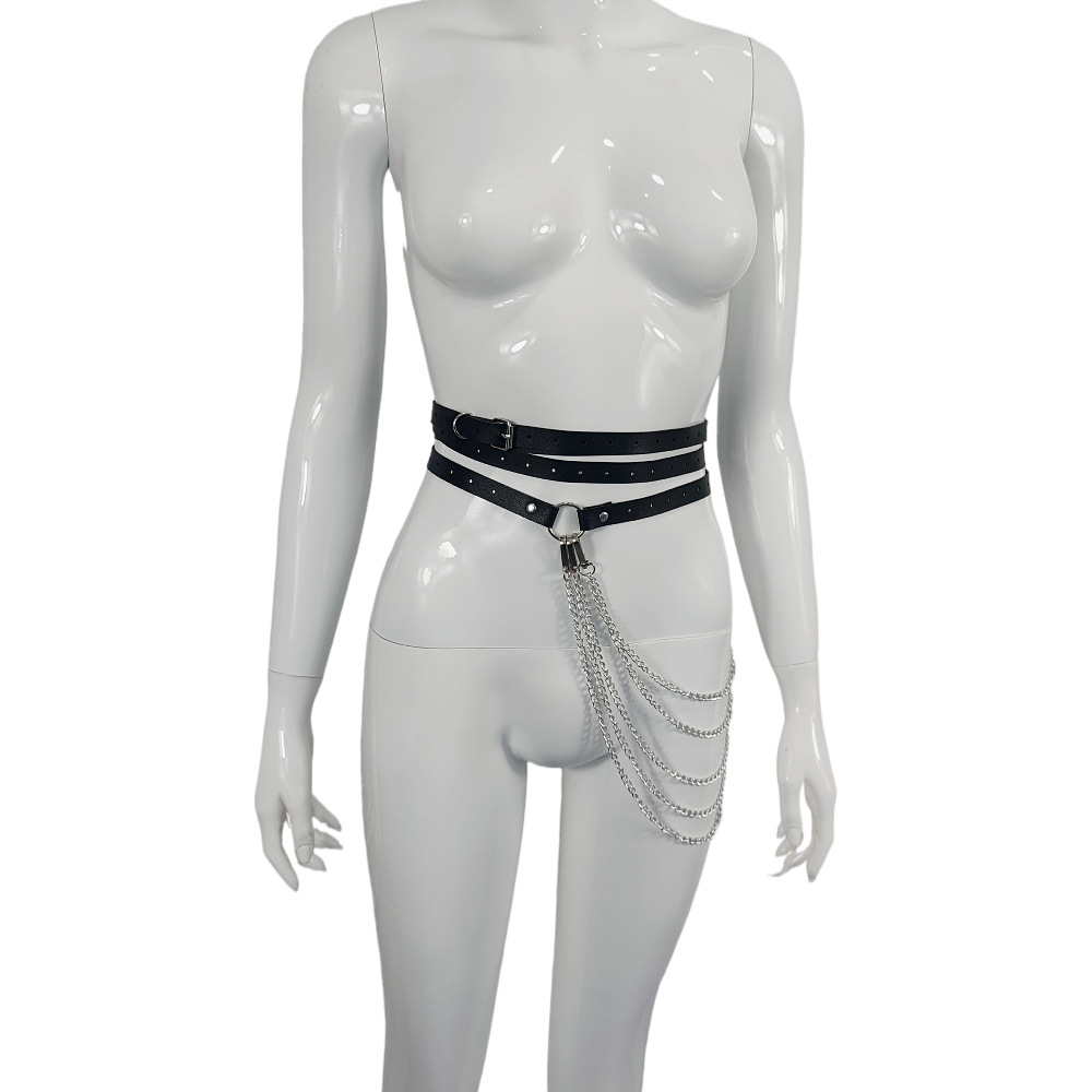 MF252--Women's accessories Punk Belt accessories chain adjustable sexy accessories sexy sm bondage strap