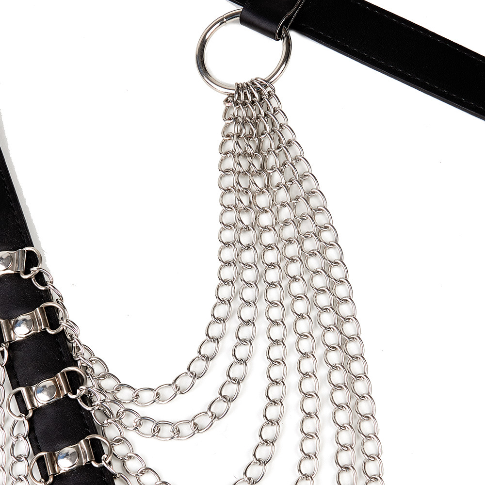 MF153--Women's sm strap leather adjustable sex binding toy supplies