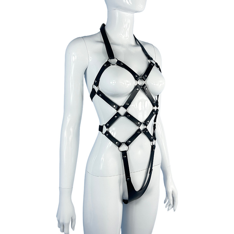 MF226--Sex body chain leather sex bondage clothing