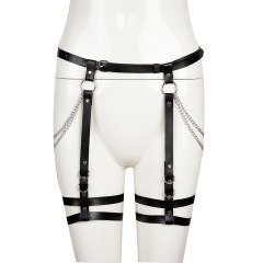 MF238--Ladies Shackle Sex shackle Belt Personality chain leather gaiters
