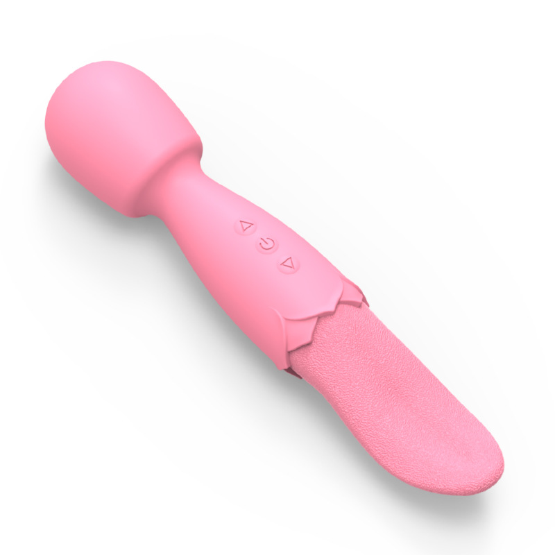 MY-2320--Double head AV stick Tongue lick vibrator female masturbator