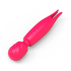 MY-2321--Double head vibrating female charging AV stick adult sex massager