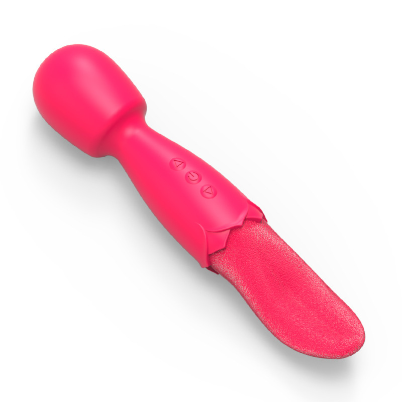 MY-2320--Double head AV stick Tongue lick vibrator female masturbator