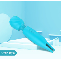 MY-2321--Double head vibrating female charging AV stick adult sex massager