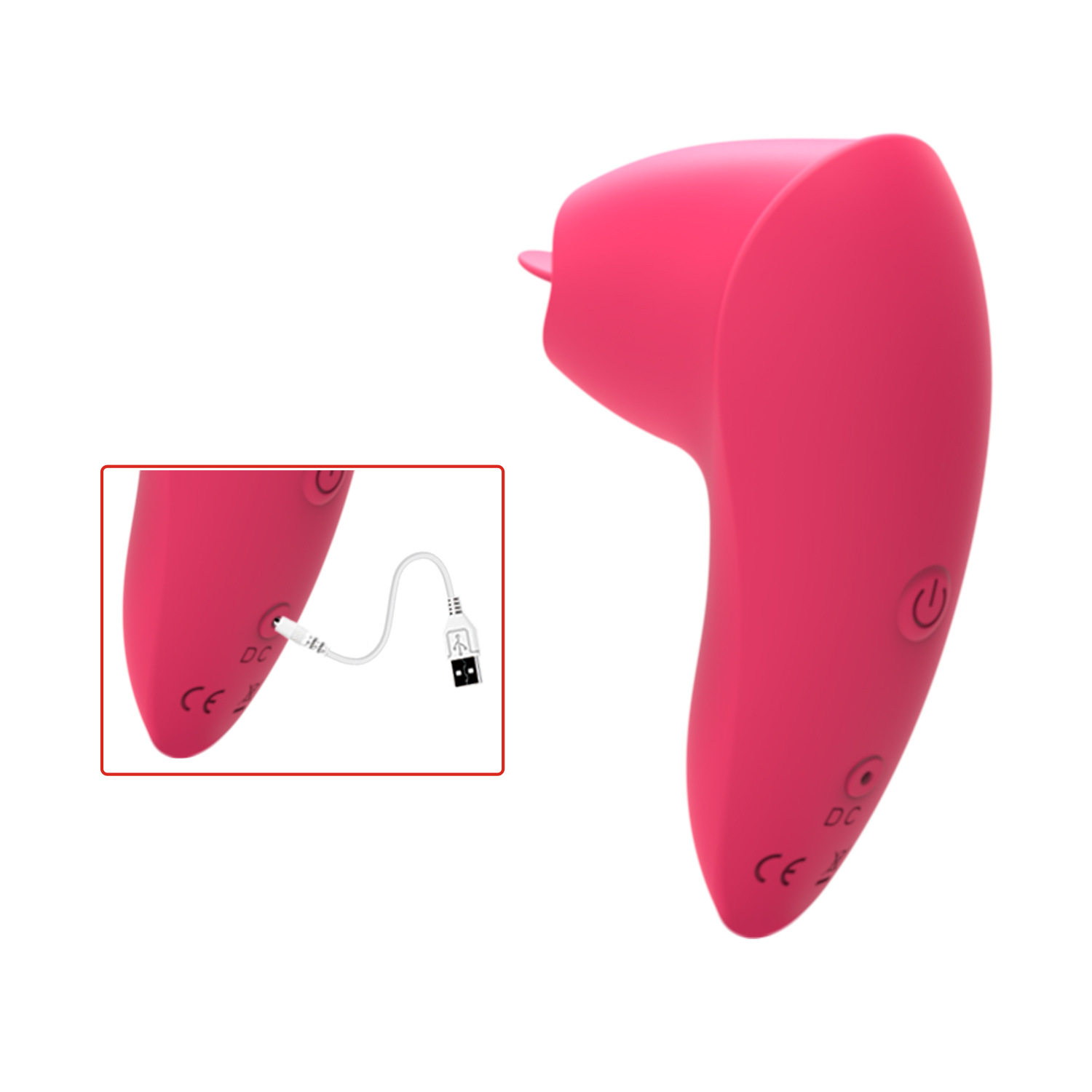 MY-2703--New all-adhesive silicone rechargeable tongue licker