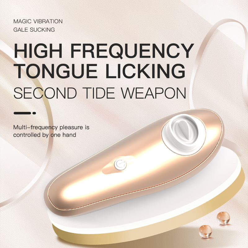 MY-2706--Female silicone tongue husband and wife sex licking pussy masturbator battery