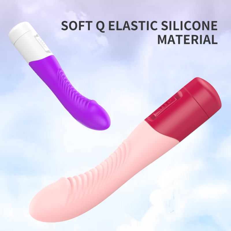 MY-2108--Silicone AV stick three frequency vibration massager battery