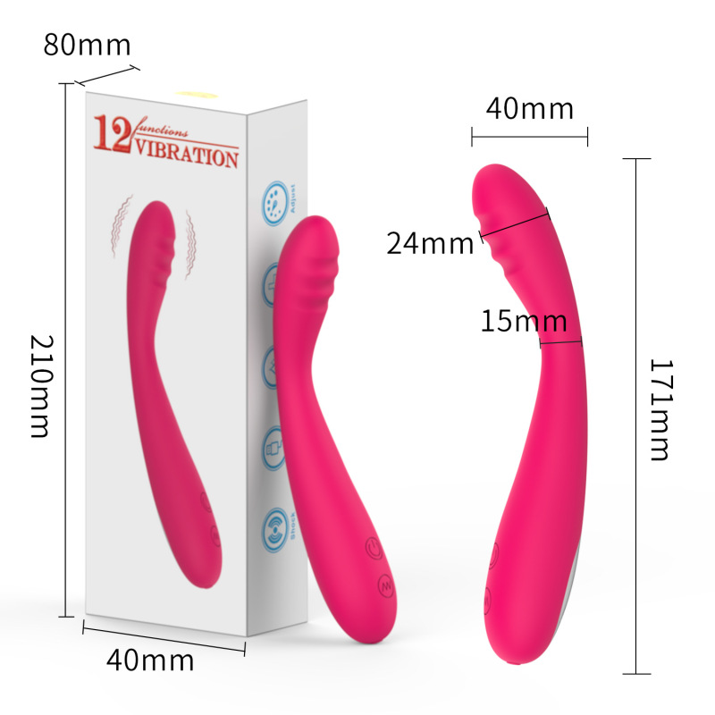 MY-2116--New silicone charging vibrating AV stick female masturbation massage