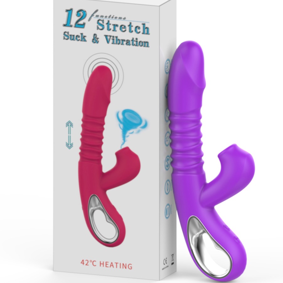 MY-2202--New silicone retractable heating stick for women suction