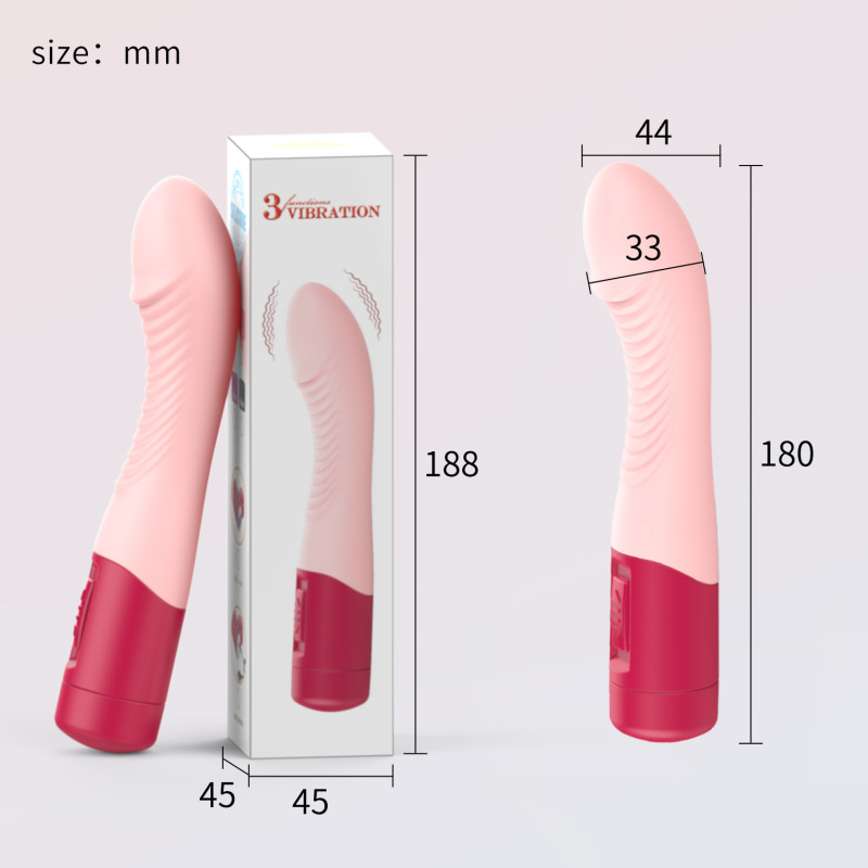 MY-2108--Silicone AV stick three frequency vibration massager battery
