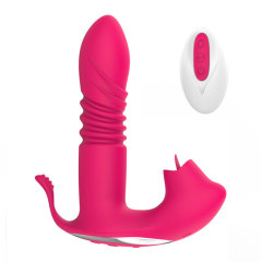 MY-2605--New female invisible telescopic wearable wireless remote control tongue lick massager