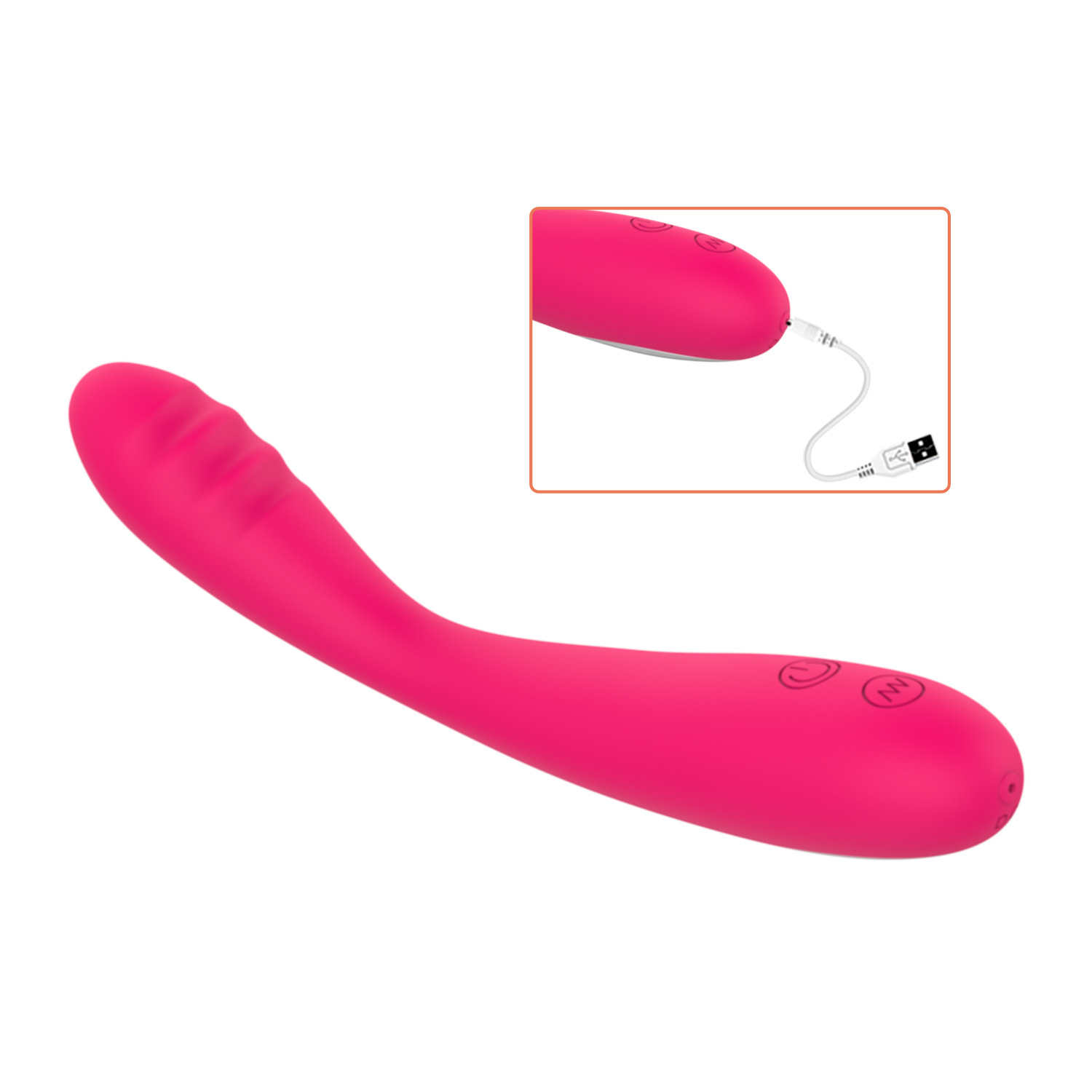 MY-2116--New silicone charging vibrating AV stick female masturbation massage