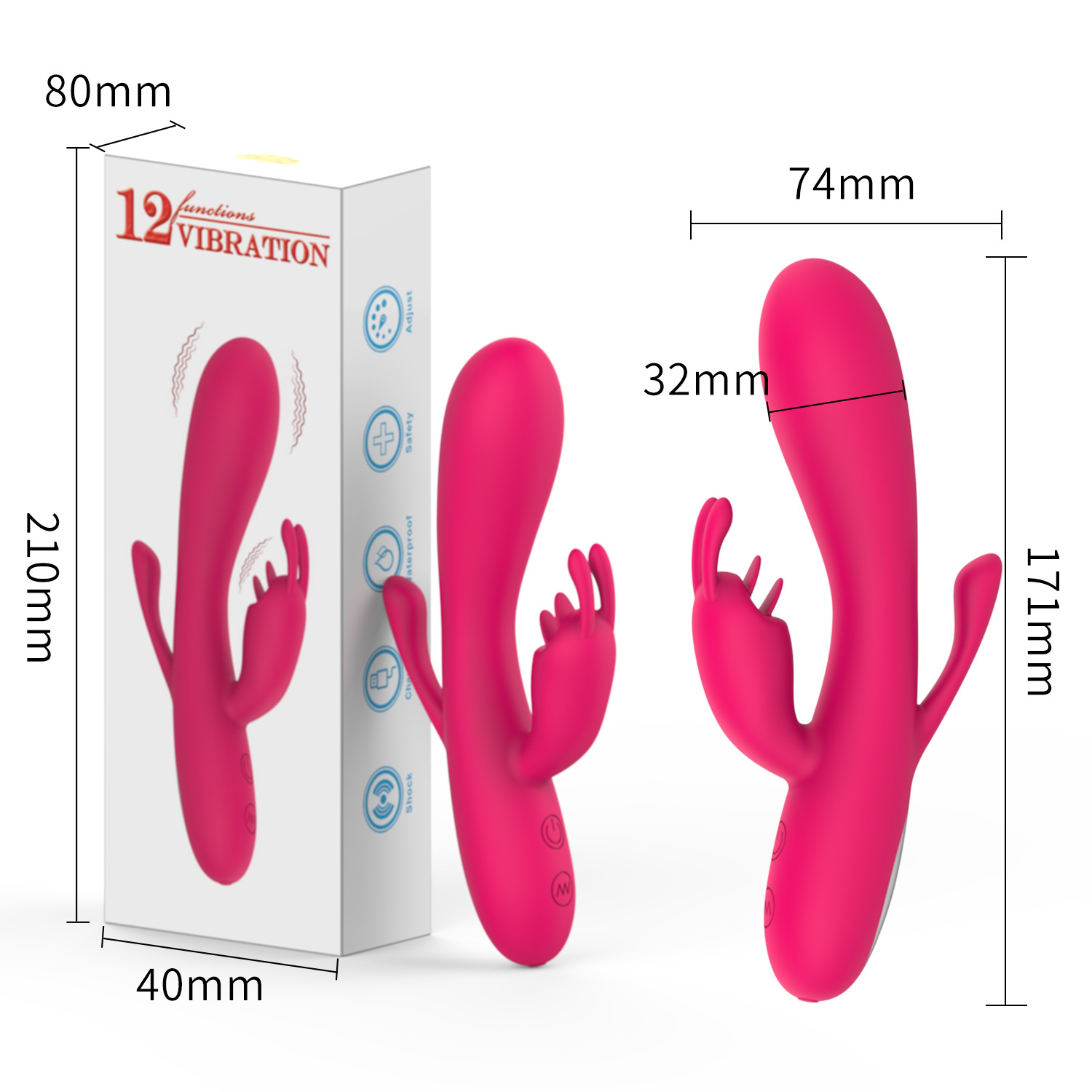 MY-2115--Charging av vibrator adult sex toy rabbit vibrator