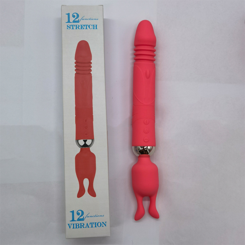 MY-2078--New silicone 12 frequency telescopic vibrator for female masturbation