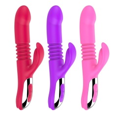 MY-2070--New 12-frequency silicone vibrator retractable heating stick for female masturbation