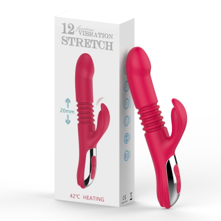 MY-2070--New 12-frequency silicone vibrator retractable heating stick for female masturbation