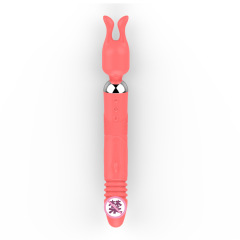 MY-2078--New silicone 12 frequency telescopic vibrator for female masturbation
