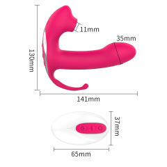 MY-2603--New female wear vibrator wireless remote control sucking device