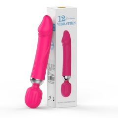 MY-2079--Double head vibrating AV stick female masturbation device silicone massage stick