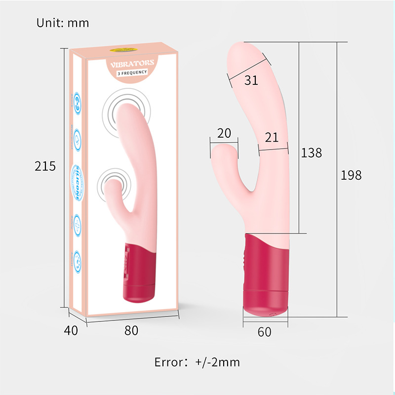 MY-2101--New silicone vibrator 3 frequency vibration female masturbation battery