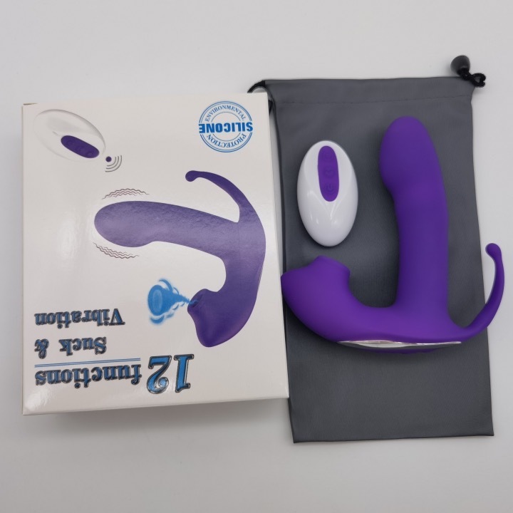 MY-2603--New female wear vibrator wireless remote control sucking device