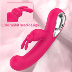 MY-2103--Silicone rabbit vibrator female masturbation double head vibration