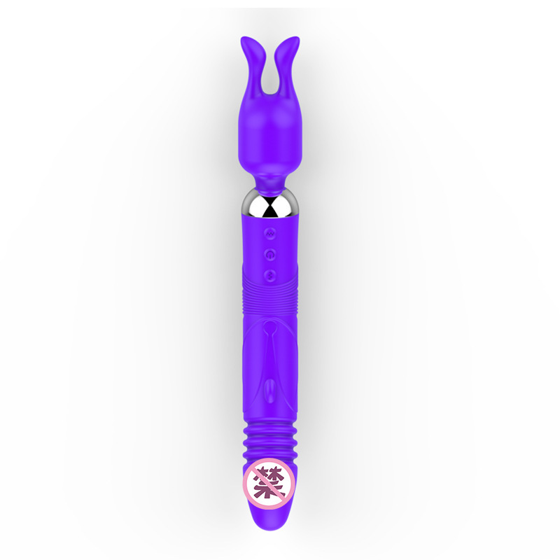 MY-2078--New silicone 12 frequency telescopic vibrator for female masturbation