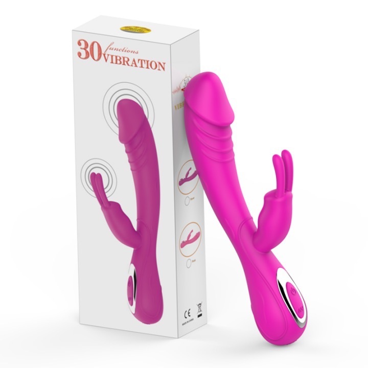 MY-861--New two-headed rabbit silicone vibrator