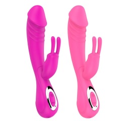 MY-861--New two-headed rabbit silicone vibrator