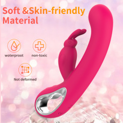 MY-2103--Silicone rabbit vibrator female masturbation double head vibration